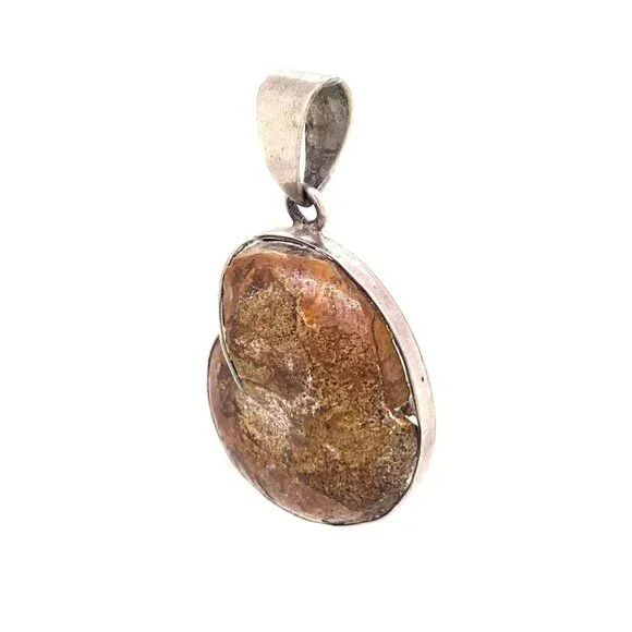 Estate Sterling‎ Silver & Ammonite Large Pendant! 109 - Picture 2 of 6